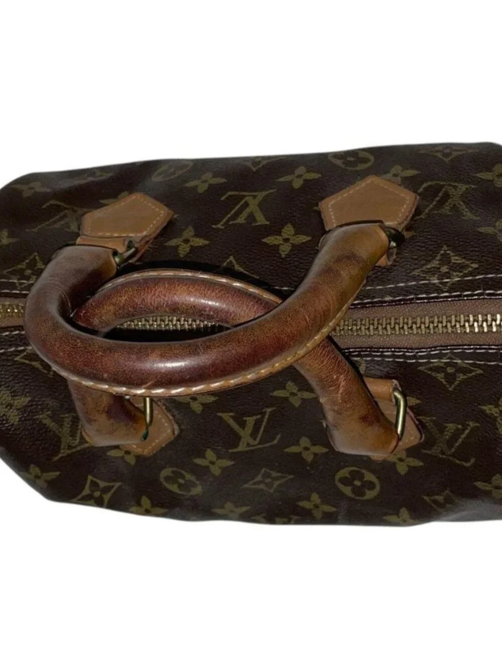 Authentic Vintage Louis Vuitton Speedy 30 Monogram Boston Satchel Bag w/ COA